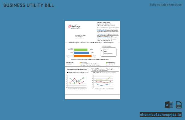 USA Minnesota Xcel Energy Beispielrechnung für Geschäftskunden (Vorschau)
